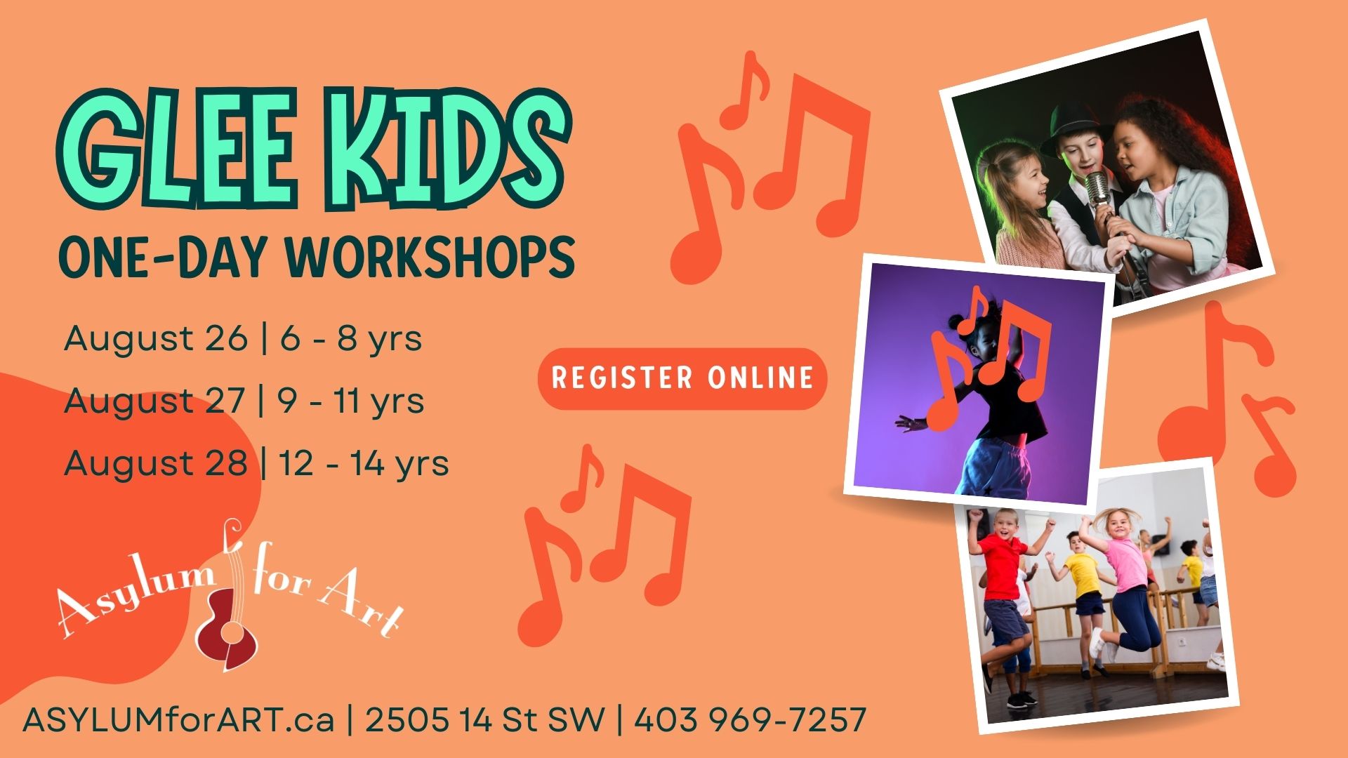 Glee Kids Workshop | Age 6 – 8 | Summer 2024 | August 26
