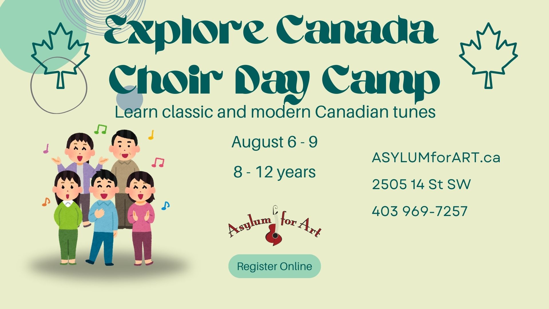 Explore Canada Choir Camp | Age 10 – 14 | Summer 2024 | August 6 – 9