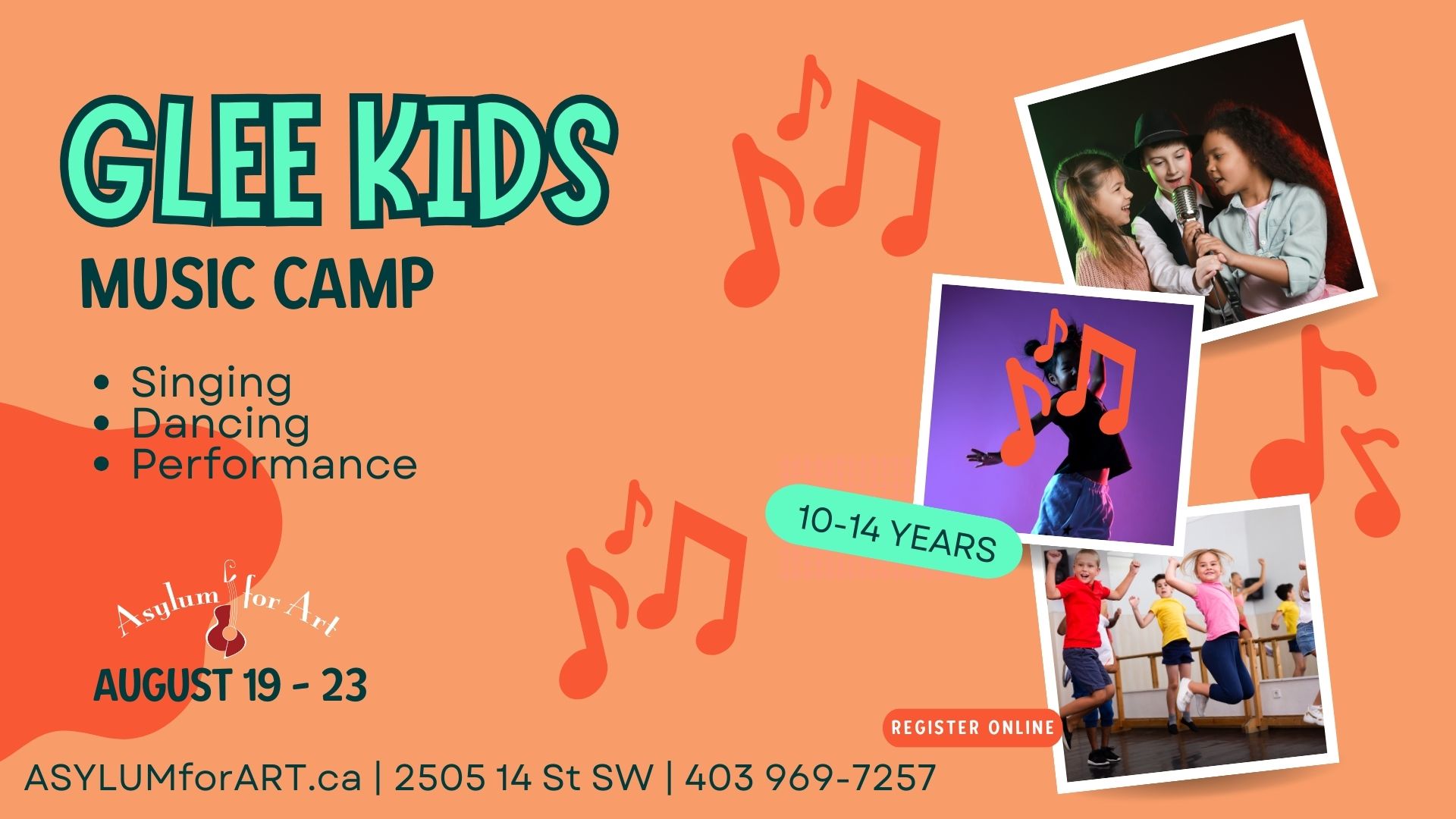 Glee Youth Music Camp | Age 10 – 14 | Summer 2024 | Aug 19 – 23